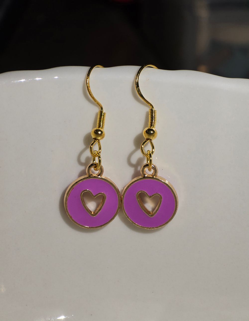 Circle Heart Earrings